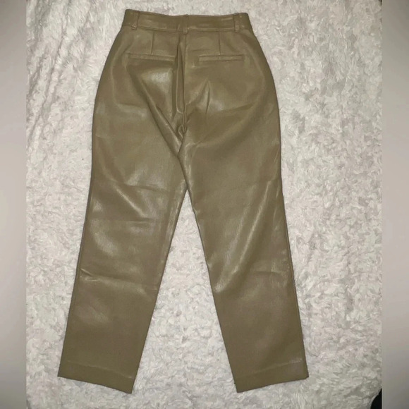 Leather Babaton Tan Pants Size 4 Business Casual Work Pant - Picture 4 of 4